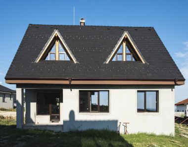 Yeni evler. İnşaat alanı.