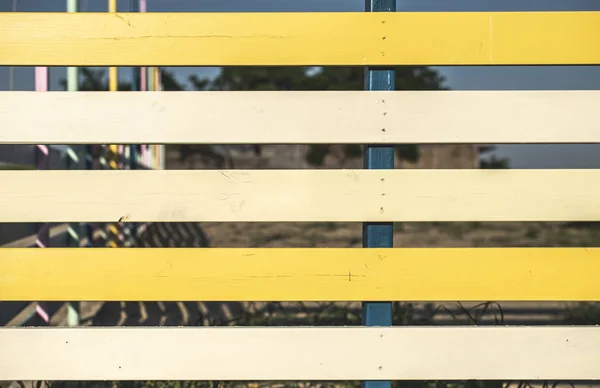 Gele Planken Achtergrond Synny Dag — Stockfoto