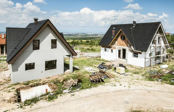 Building New Houses Sunny Day — Stock Photo, Image