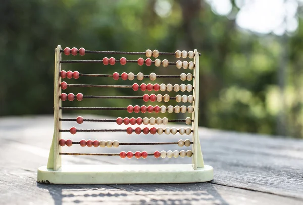 Vintage Abacus Podsvícení Matematika — Stock fotografie