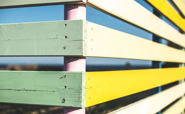 Gele Planken Achtergrond Synny Dag — Stockfoto