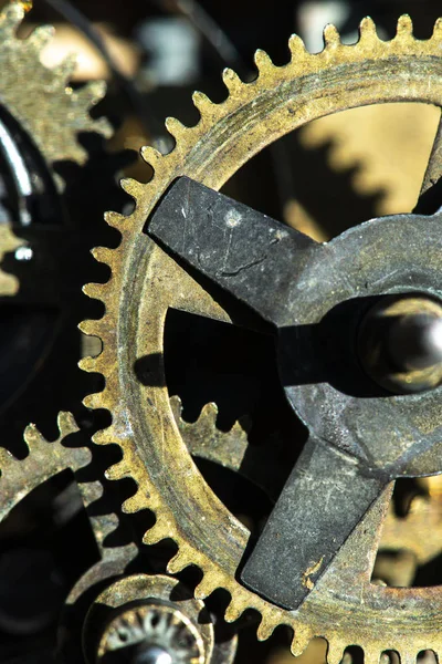 Close up metal gears mechanism