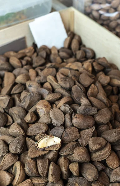 Brazilian nuts on the market. — Stock Photo, Image