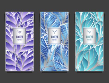 Paket veya folyo tarafından yapılan lüks arka plan afiş için ayarlama şablonu gümüş mavi kozmetik veya parfüm veya alkol etiket veya takı reklam için ya da marka kitap yaprakları