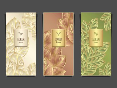 Paket veya folyo tarafından yapılan lüks arka plan afiş için ayarlama şablonu altın inci bej bronz zeytin kozmetik ve parfümler için veya paket çay veya alkol etiket veya marka kitap bırakır