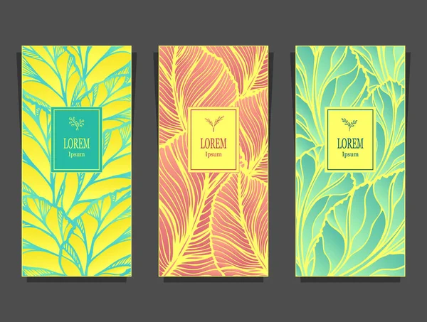 Conjunto Plantillas Para Paquete Folleto Fondo Lujo Hechas Hojas Papel — Vector de stock