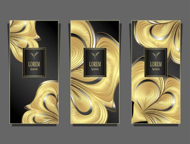 Şablon paketi veya el ilanı için folyo soyut mermer siyah altın gümüş kozmetik ve parfümler için veya paket çay ve alkol etiket veya için marka kitap için yaptığı lüks kökenli ayarla