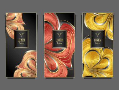 Çok güzel kırmızı turuncu siyah kozmetik ve parfümler için veya paket çay ve alkol etiket veya için marka kitap için folyo soyut mermer tarafından yapılan lüks arka plan şablonu paketi veya el ilanı için ayarla