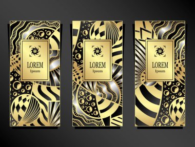 Şablon paketi veya el ilanı veya etiket için lüks soyut Cosmos arka plan siyah gümüş altın kozmetik veya parfüm ya da marka kitap folyo veya metal etkisiyle yapılan ayarla