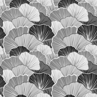 Duvar kağıdı için ya da tekstil moda perdelik giysiler için ya da dekorasyon paketi veya diğer şeyler için yaprakları veya gri gümüş renklerde soyut çalılar ile Güzel Dikişsiz desen