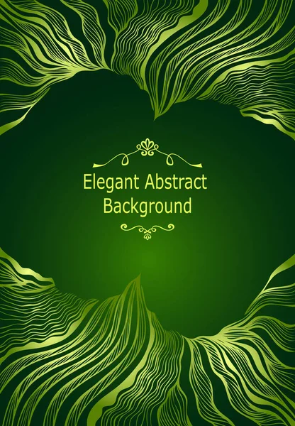 Template Background Abstract Line Art Pattern Green Visited Card Post — Stock Vector