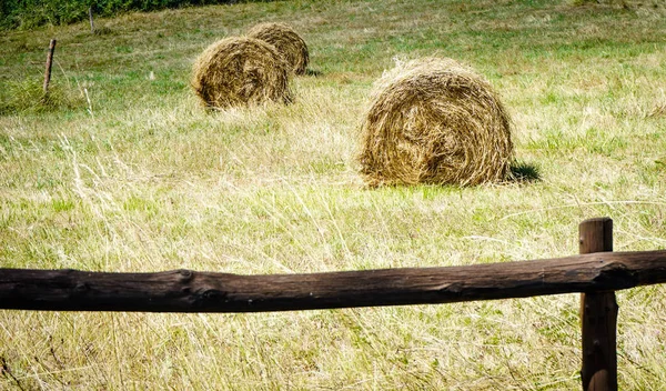 saman balya bir çitin arkasında