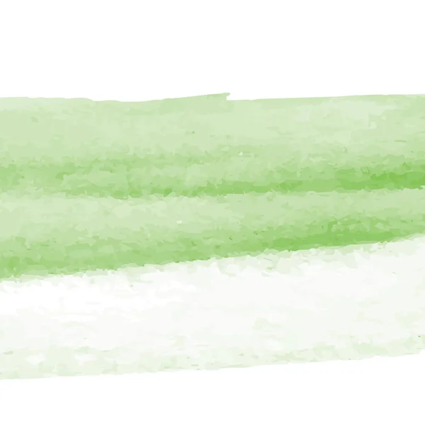 Grüne Aquarell Textur Hintergrund Handbemalt — Stockvektor