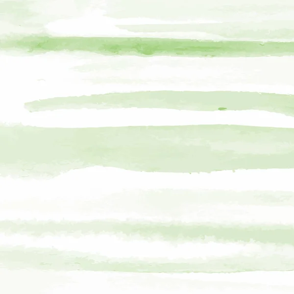 Grüne Aquarell Textur Hintergrund Handbemalt — Stockvektor