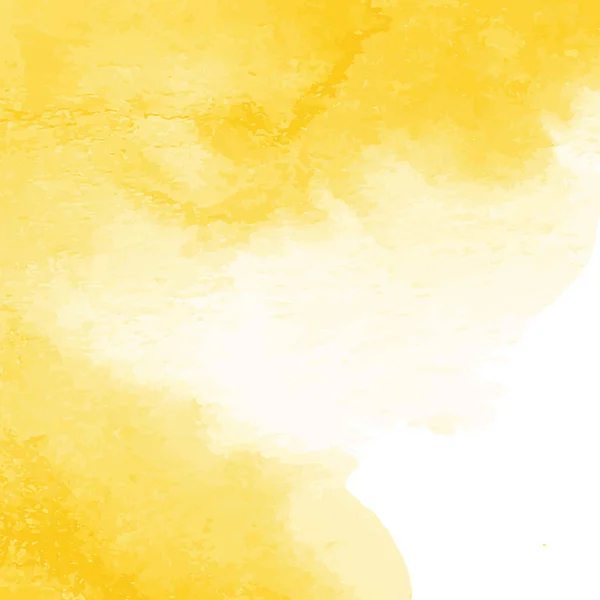 Yellow Watercolor Texture Background Hand Painted — 스톡 벡터