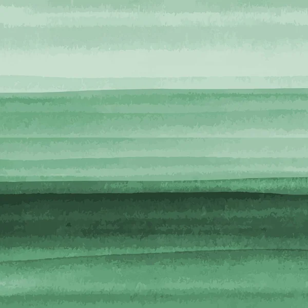 Grüne Aquarell Textur Hintergrund Handbemalt — Stockvektor