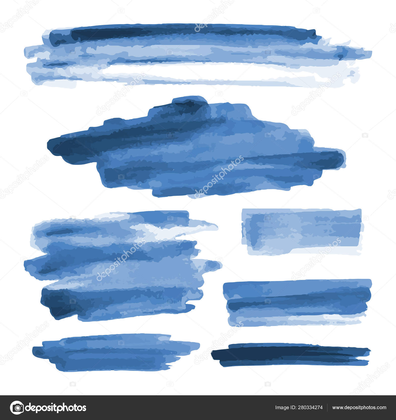 Water Color Paint Texture Background Set