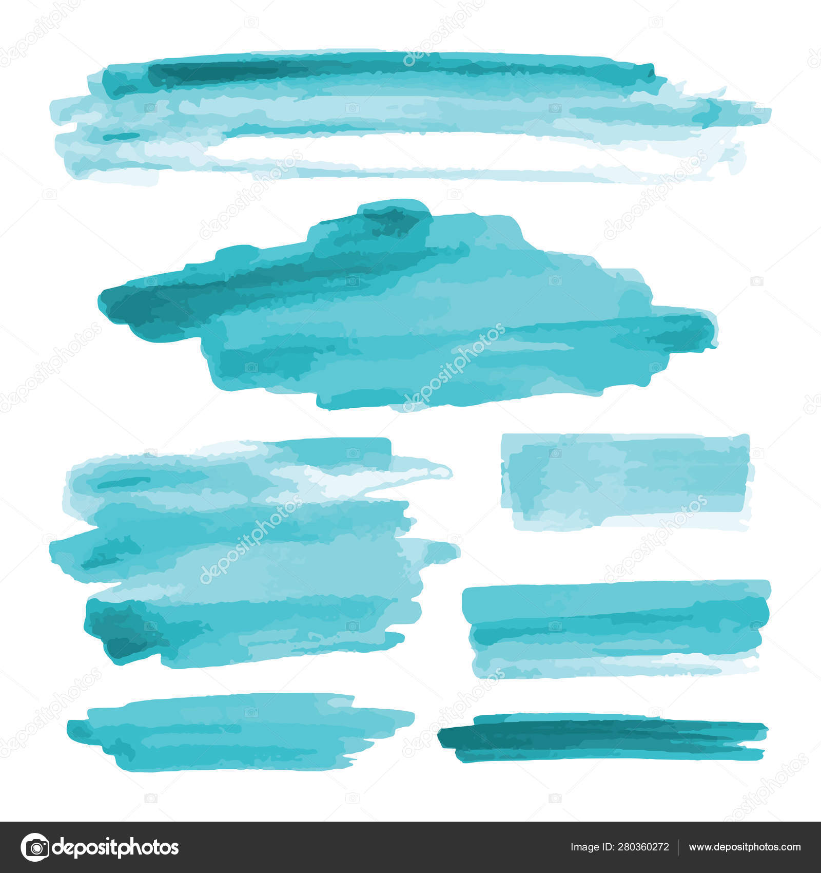 Colorful Abstract Vector Background Soft Blue Watercolor Stain
