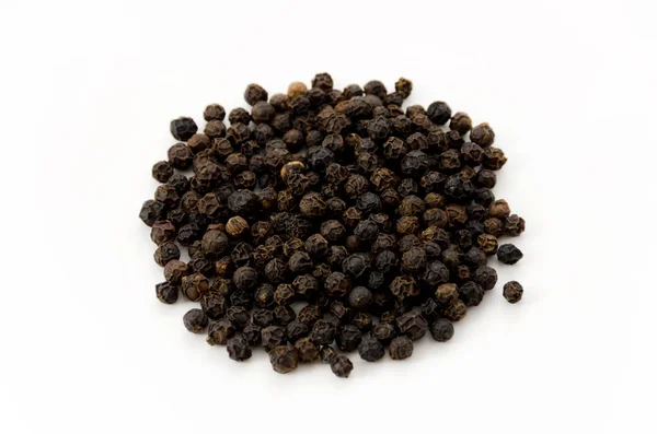 Black Pepper White Background — Stock Photo, Image