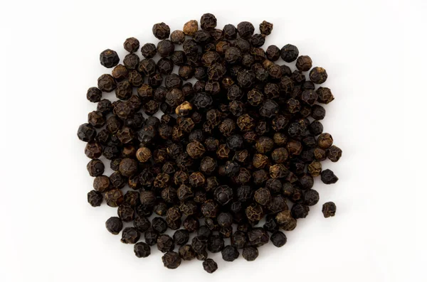 Black Pepper Белом Фоне — стоковое фото