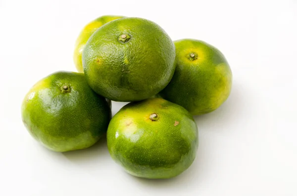 Citrus Unshiu Mandarin Satsuma Orange Isolated White Background — Stock Photo, Image