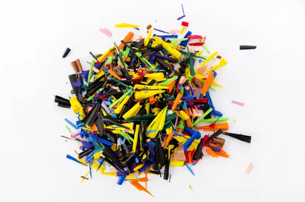 Afeitaciones Crayones Sobre Fondo Blanco — Foto de Stock