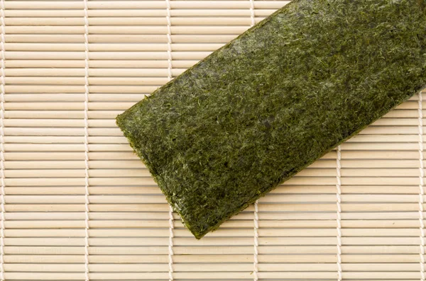 Dried Laver Seaweed Bamboo Mat — Stock Photo, Image