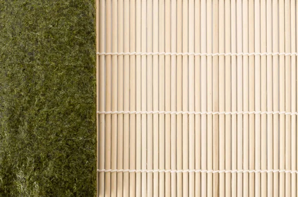 Algas Laver Secas Estera Bambú —  Fotos de Stock