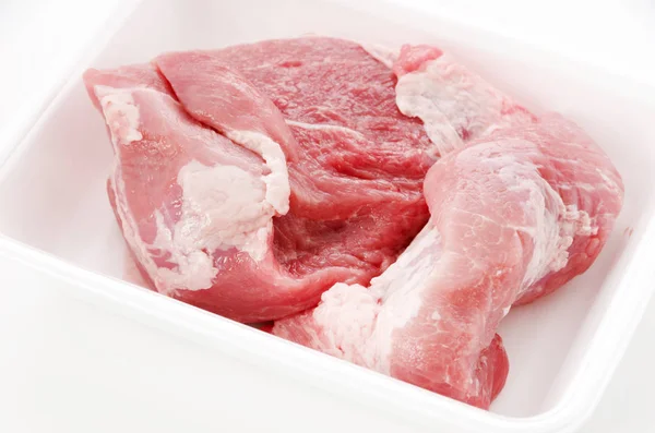 Rohes Schweinefleisch Rückenrippe — Stockfoto