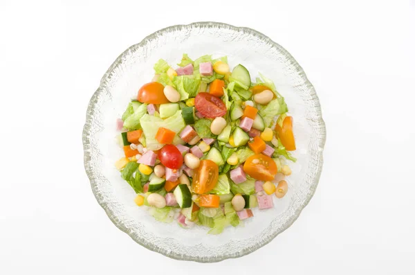 Salat Schüssel Auf Dem Tisch — Stockfoto