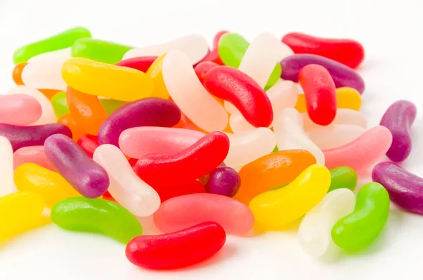 Color Jelly Beans White Background — Stock Photo, Image