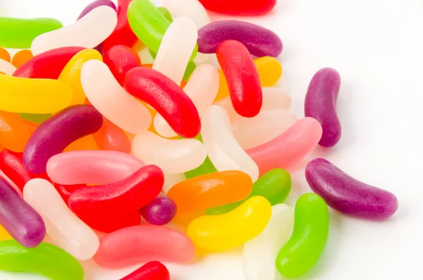 Color Jelly Beans White Background — Stock Photo, Image