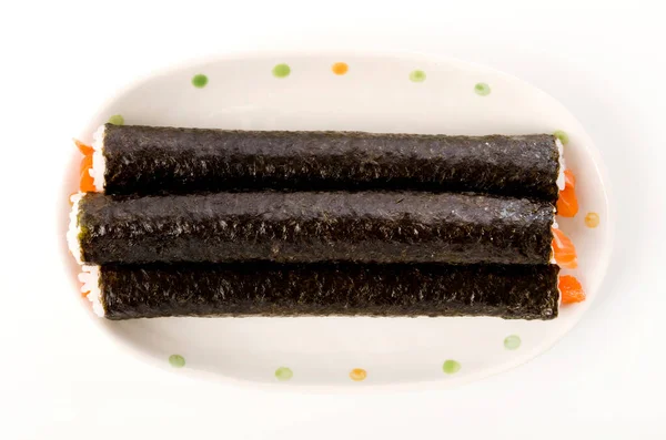鮭寿司ロール 寿司ロール — ストック写真