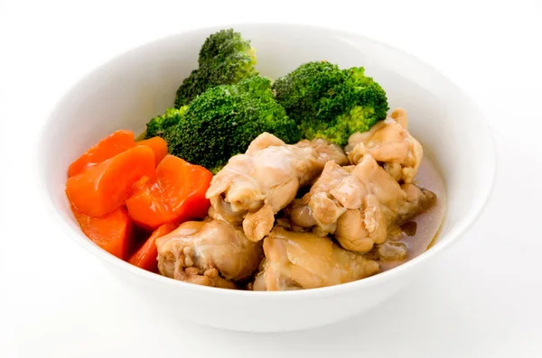 Nimono Carotte Brocoli Poulet Mijotés — Photo