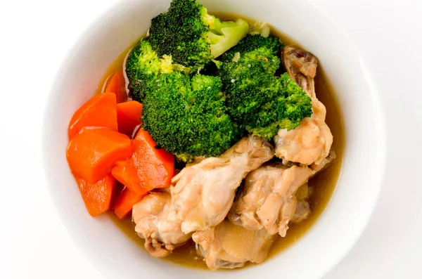 Nimono Carotte Brocoli Poulet Mijotés — Photo