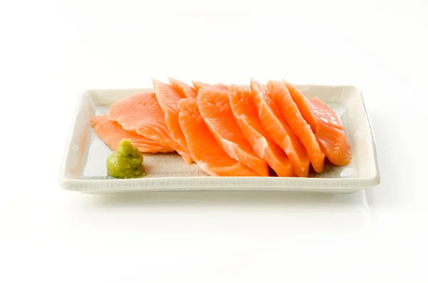 Salmon Sashimi Raw Rainbow Trout Slice Rainbow Trout Sashimi — Stock Photo, Image
