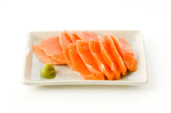 Sashimi Salmão Fatia Truta Arco Íris Crua Sashimi Truta Arco — Fotografia de Stock