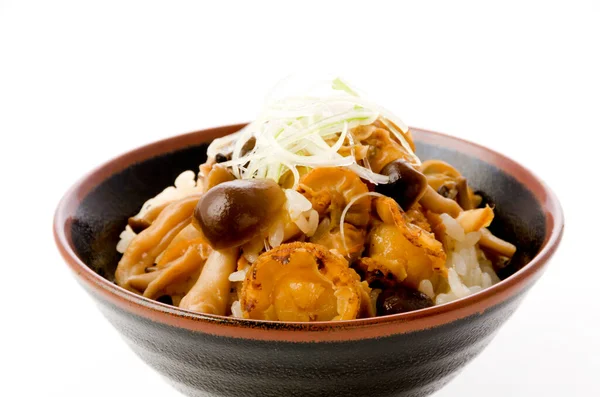 Japon Yemeği Shimeji Sıcak Labirent Gohan Yok Midye Shimeji Mantarı — Stok fotoğraf