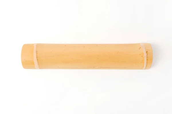 足のマッサージのための竹のステップ Aotakefumi 竹を踏んで足の底をマッサージ — ストック写真