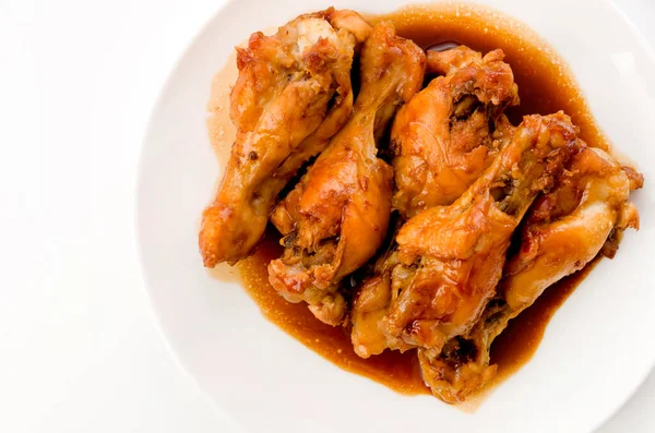 Comida Japonesa Frango Sem Amakara Frango Cozido Com Molho Doce — Fotografia de Stock