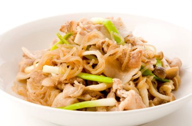 Japon Yemeği, Kızarmış domuz eti ve Konjac