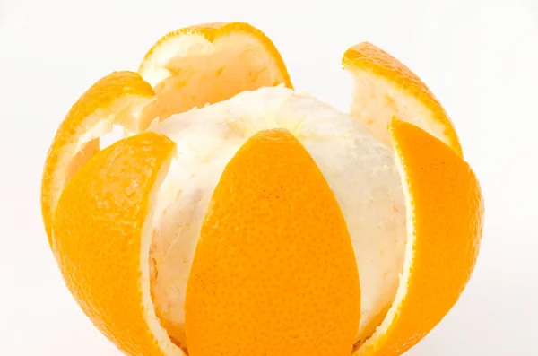 Hassaku Orange Skórka Białym Tle — Zdjęcie stockowe