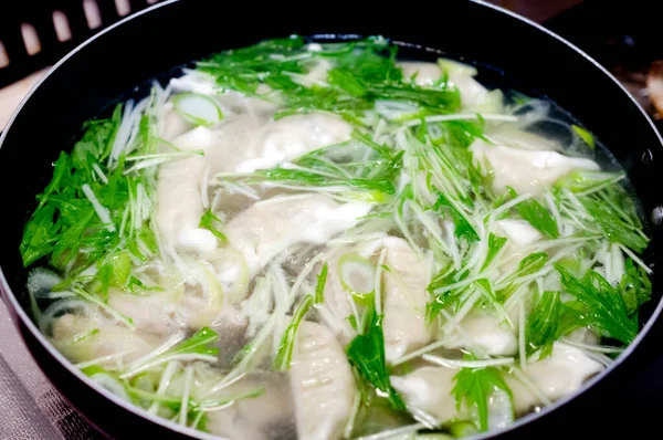 Chicken Wings Dumplings Soup Pot — Stock Photo, Image