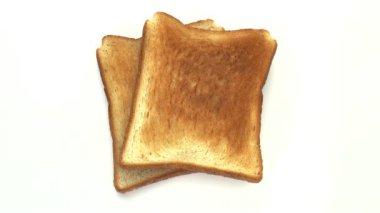 Beyaz arkaplanda dilimlenmiş ekmek