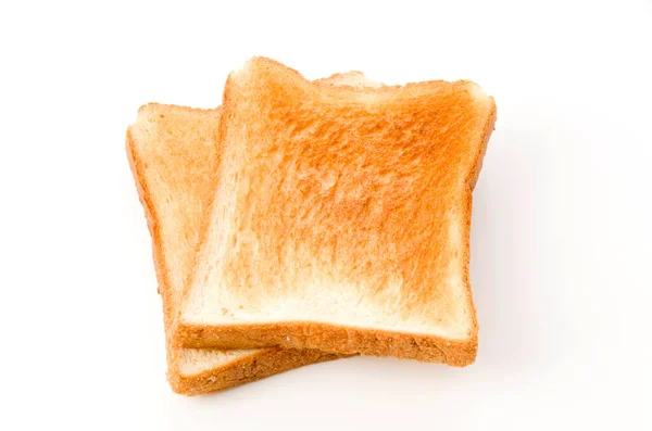 Toastbrot Scheiben Auf Weißem Hintergrund — Stockfoto