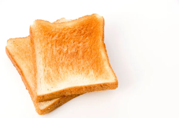 Toastbrot Scheiben Auf Weißem Hintergrund — Stockfoto