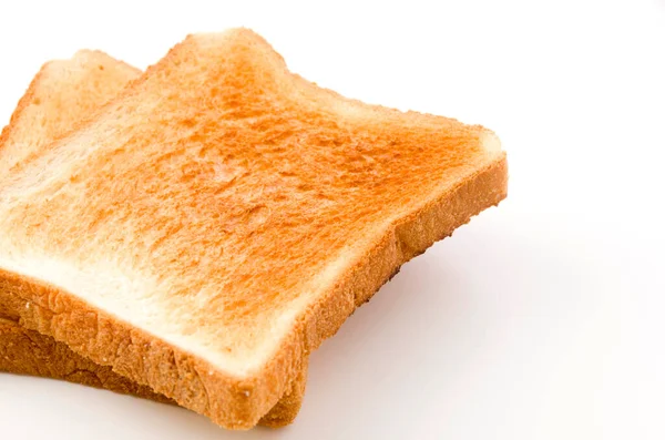 Toastbrot Scheiben Auf Weißem Hintergrund — Stockfoto