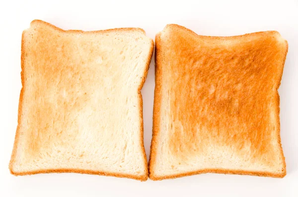 Toastbrot Scheiben Auf Weißem Hintergrund — Stockfoto