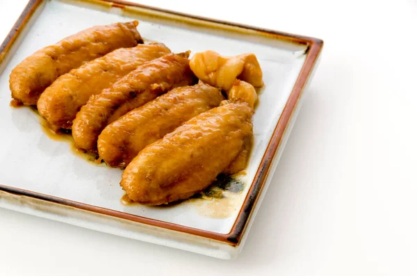 Alitas Pollo Teriyaki Dulces Picantes Con Ajo — Foto de Stock