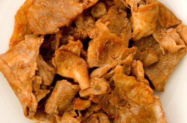 Domuz filetosu ketçap sosu kızarmış.